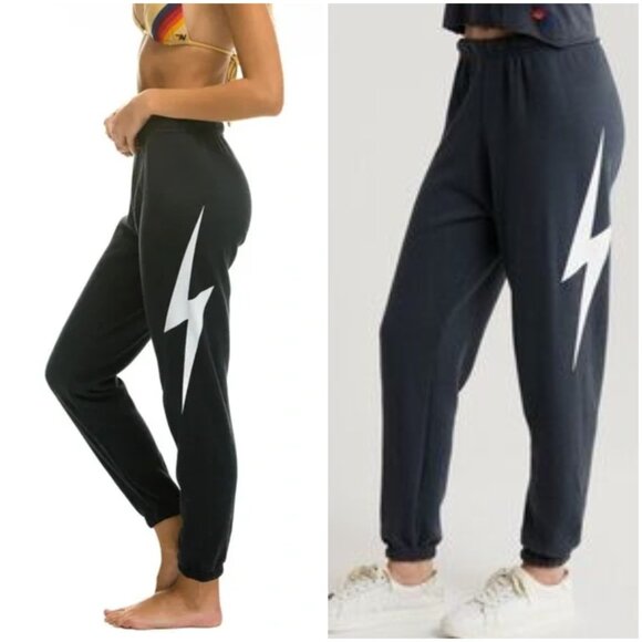 Aviator Nation Pants - Aviator Nation Bolt Sweatpants in Charcoal size M Boho Athleisure